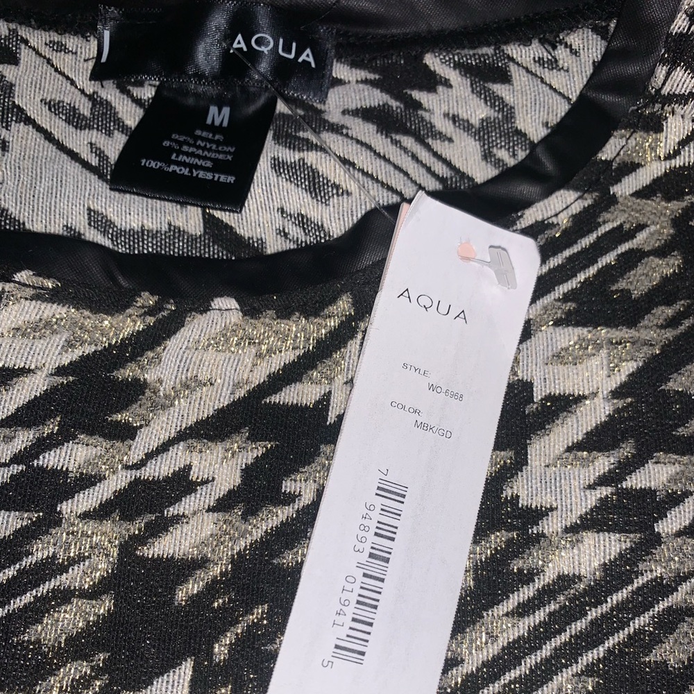 🆕🏷 Aqua Houndstooth Preppy Dress